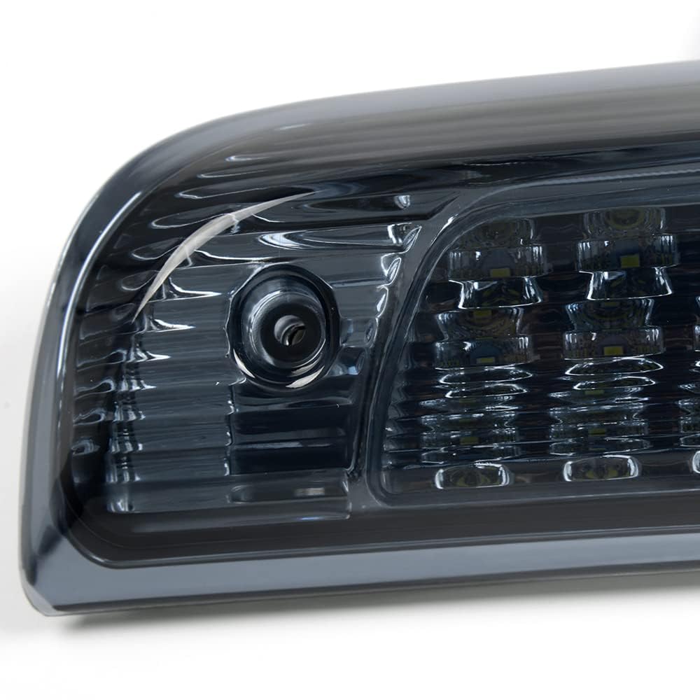 G-PLUS Rear LED Third Brake Light Compatible with Chevy Silverado/GMC Sierra 1500/2500HD/3500 2014 2015 2016 2017 2018,3rd Cargo Led Tail Lamps Smoky Lens Chrome Housing