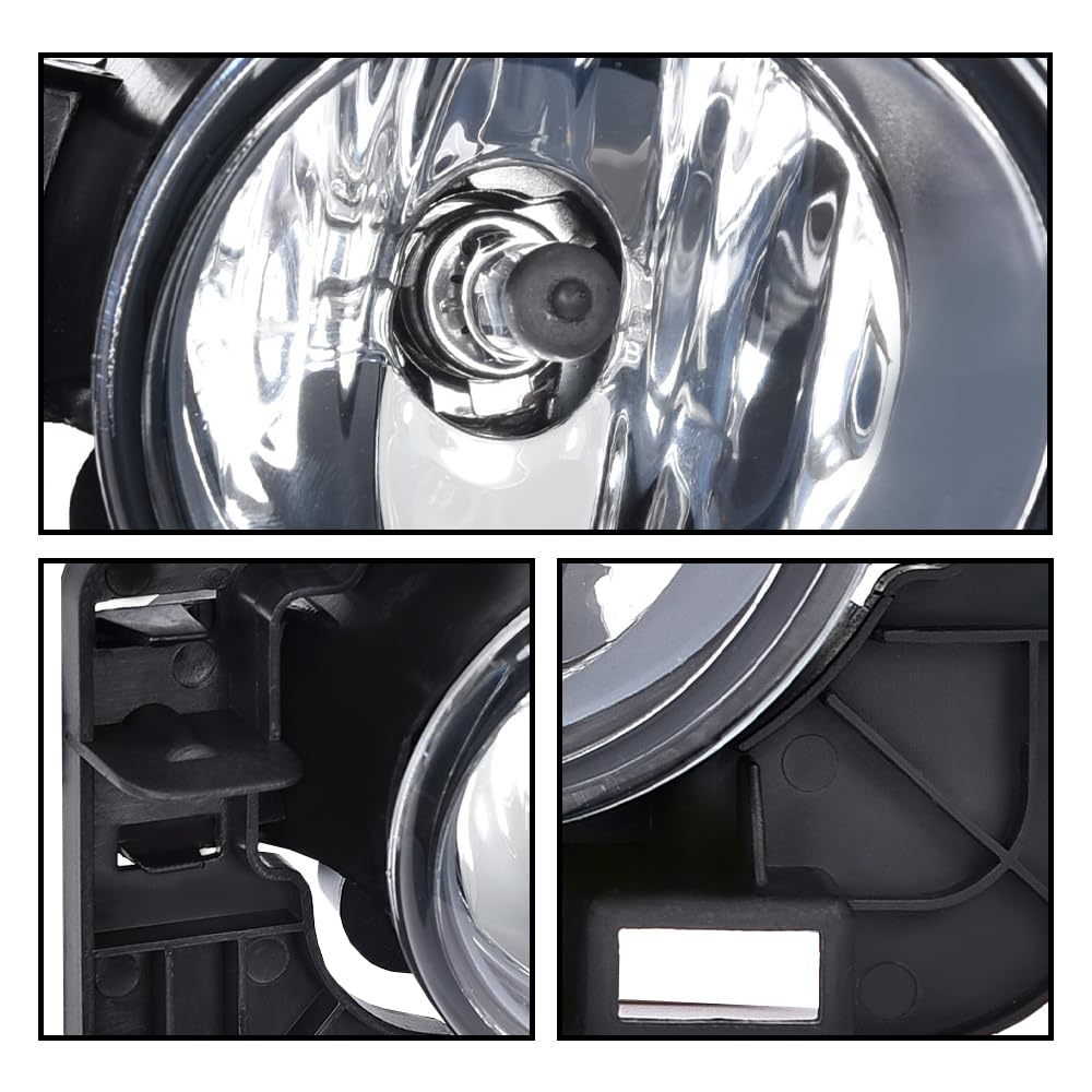 G-PLUS Bumper Fog Lights Compatible with 2007-2009 Nissan Altima Clear Driving Fog Lamps A pair W/Bulbs + Wiring Kit neblineros para autos delantero faros antiniebla