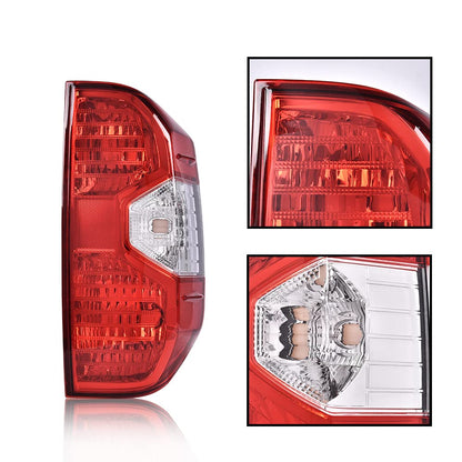 G-PLUS Tail Lights Compatible with Toyota Tundra Pickup Truck 2014 2015 2016 2017 2018 2019 2020 2021 Brake Lamps Left and Right Side Red Lens Chrome Housing 815500C100 Luces TraserasAssembly