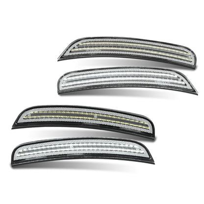 G-PLUS Side Marker Light Lamp Set Front & Rear Fender Side Compatible with Dodge Charger 2015-2022 68214405AA 68214404AA 68214127AA 68214126AA
