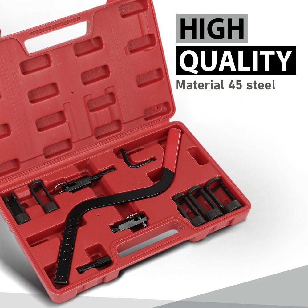 G-PLUS Valve Spring Compressor Kit Remover & Installer Disassembling Tool Compatible with BMW, VW, Audi, Toyota, Lx, Ford, Nissan, Hyundai, Renault, and Many Other Engine Applications Black