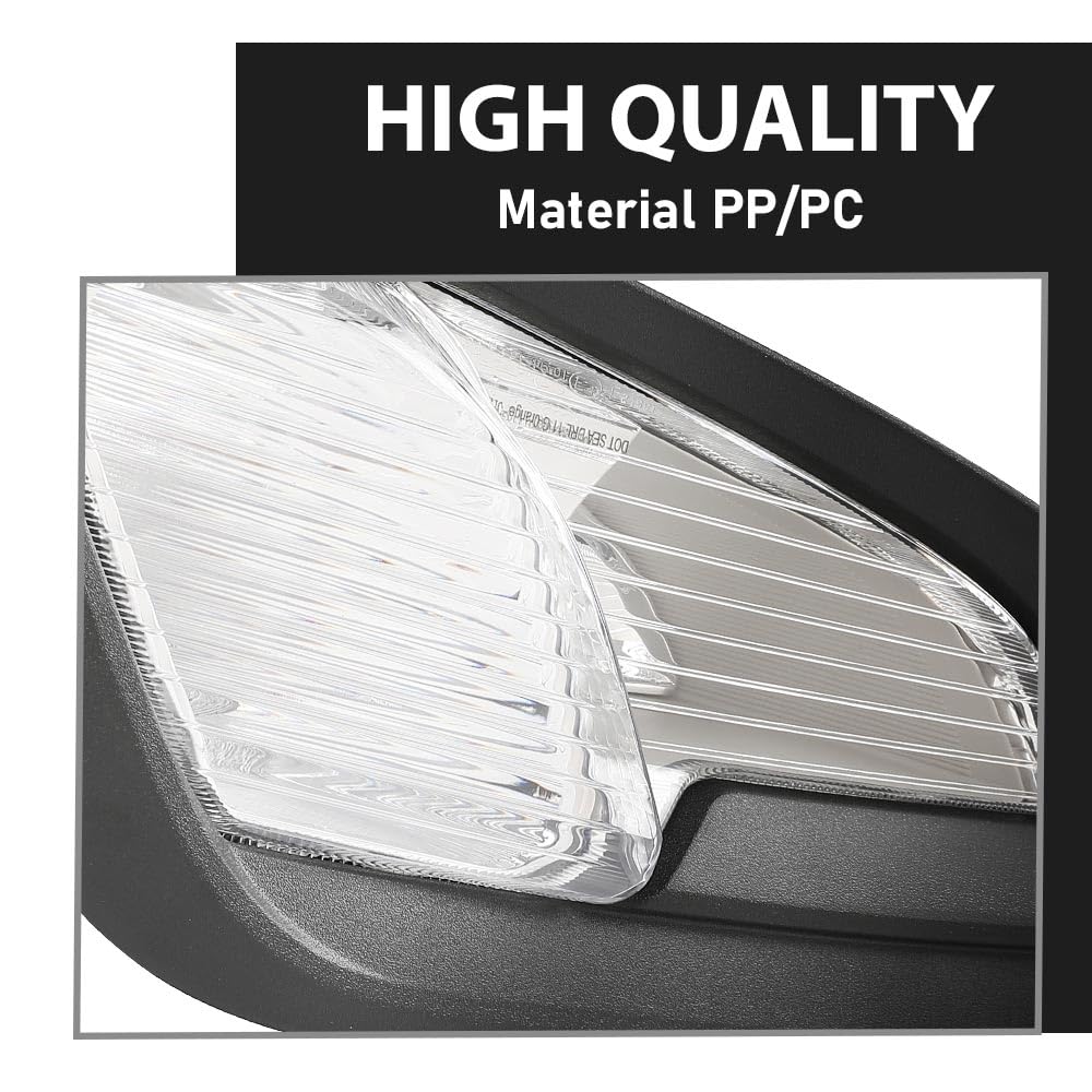 G-PLUS Pair Front Fog Lights & Fog Lamp Cover Bezel Set 4PCS, Compatible with Ford EcoSport 2018-2022, GN1Z15266AA, GN1Z15266AB
