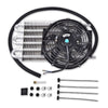 G-PLUS Transmission Oil Cooler & 10" Cooling Fan W/Kit,Aluminum 6 Row Radiator Remote Transmission Oil Cooler 10" Shroud Fan Kit