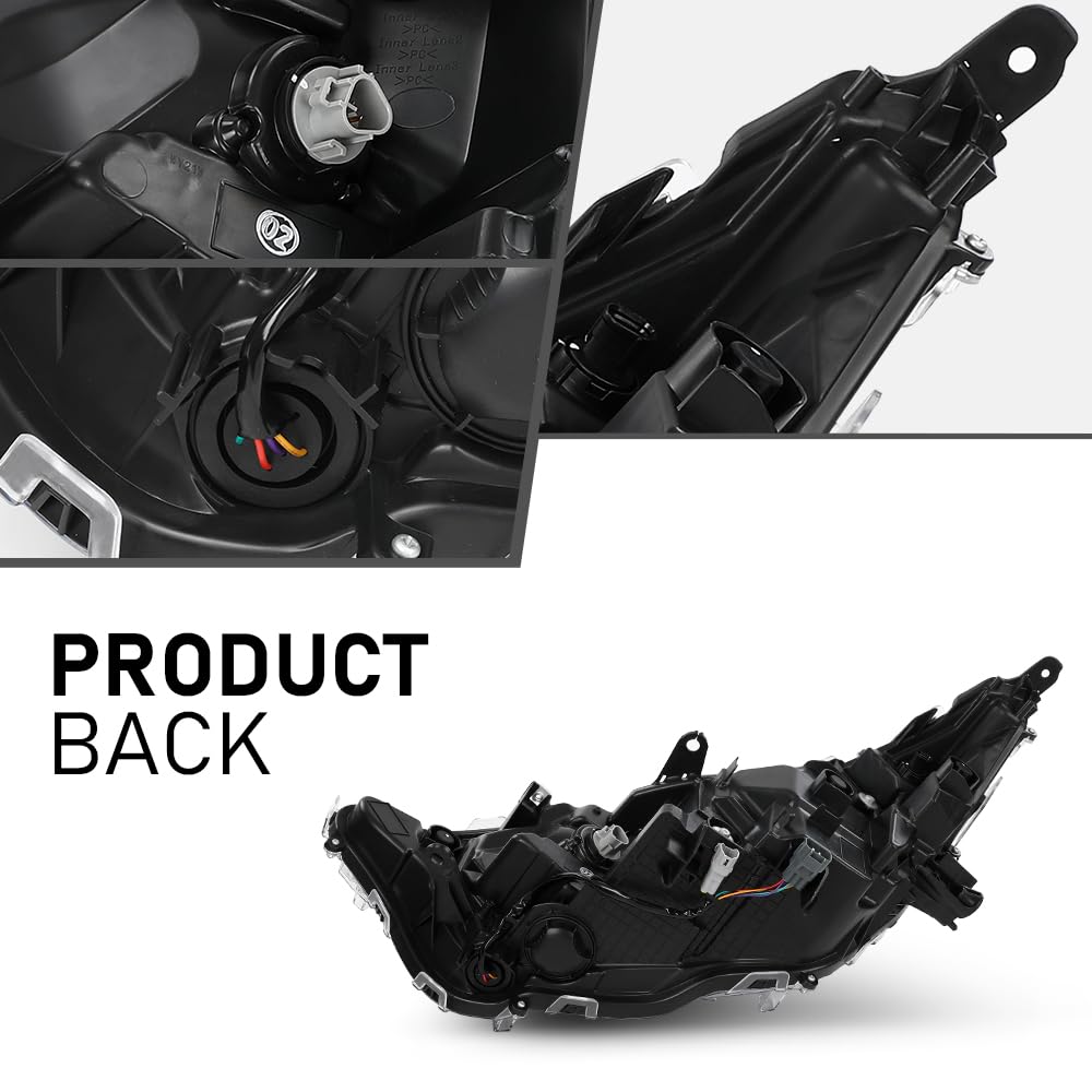 G-PLUS LED Headlights Assembly Front Headlamps Left & Right Pair Compatible with Toyota RAV4 XLE Hybrid XSE/Limited 2019-2022 81150-0R162, 811500R162,faros delanteros