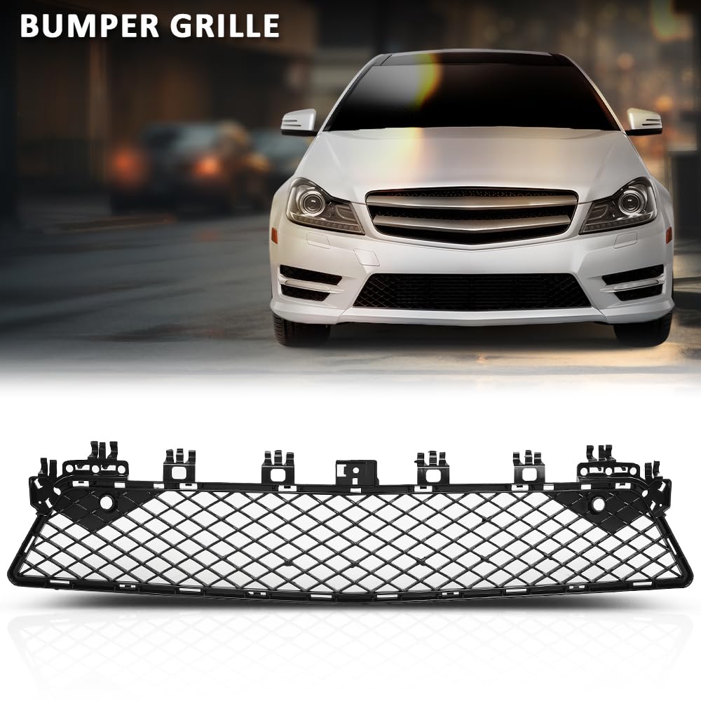 G-PLUS Bumper Grille Compatible with Benz C250 C300 C350 2012-2015,Fit For Models With AMG Styling Package 2048850853