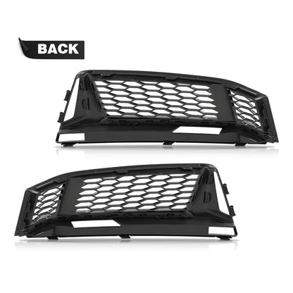 G-PLUS Front Lower Bumper Grille Fog Light Grill Cover Pair Compatible with Audi Q7 MK1 2007-2009 pre-facelift 4L0807682 4L0807681