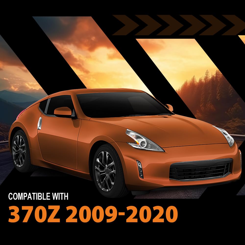 G-PLUS Front Left and Right Fender Liner Set Compatible with Nissan 370Z 2009-2020 638441EA0A, NI1249121, 638451EA0A, NI1248121 Black