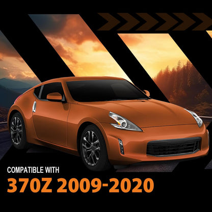 G-PLUS Front Left and Right Fender Liner Set Compatible with Nissan 370Z 2009-2020 638441EA0A, NI1249121, 638451EA0A, NI1248121 Black