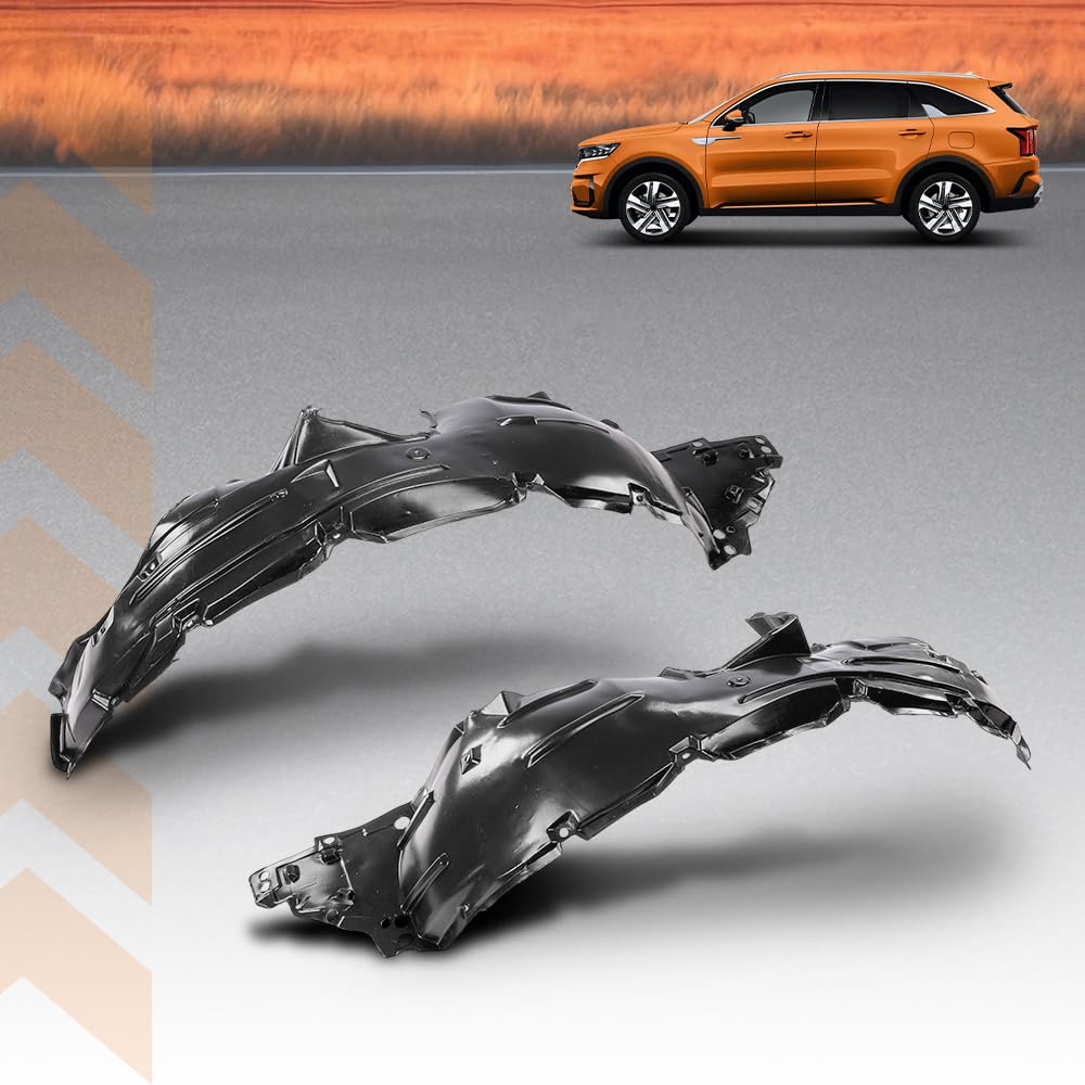 G-PLUS Front Driver and Passenger Side Fender Liner Set Compatible with Kia Sorento 2019-2020 86820C6500, 86810C6500, KI1249160, KI1248160 2PCS Black