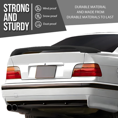 G-PLUS Rear Trunk Spoiler Wing Compatible with BMW 3 Series E36 2 & 4 Door Only 1992-1998, Fit BMW M3 Only 1994-1999, Not Fit Hatchback Model Gloss Black
