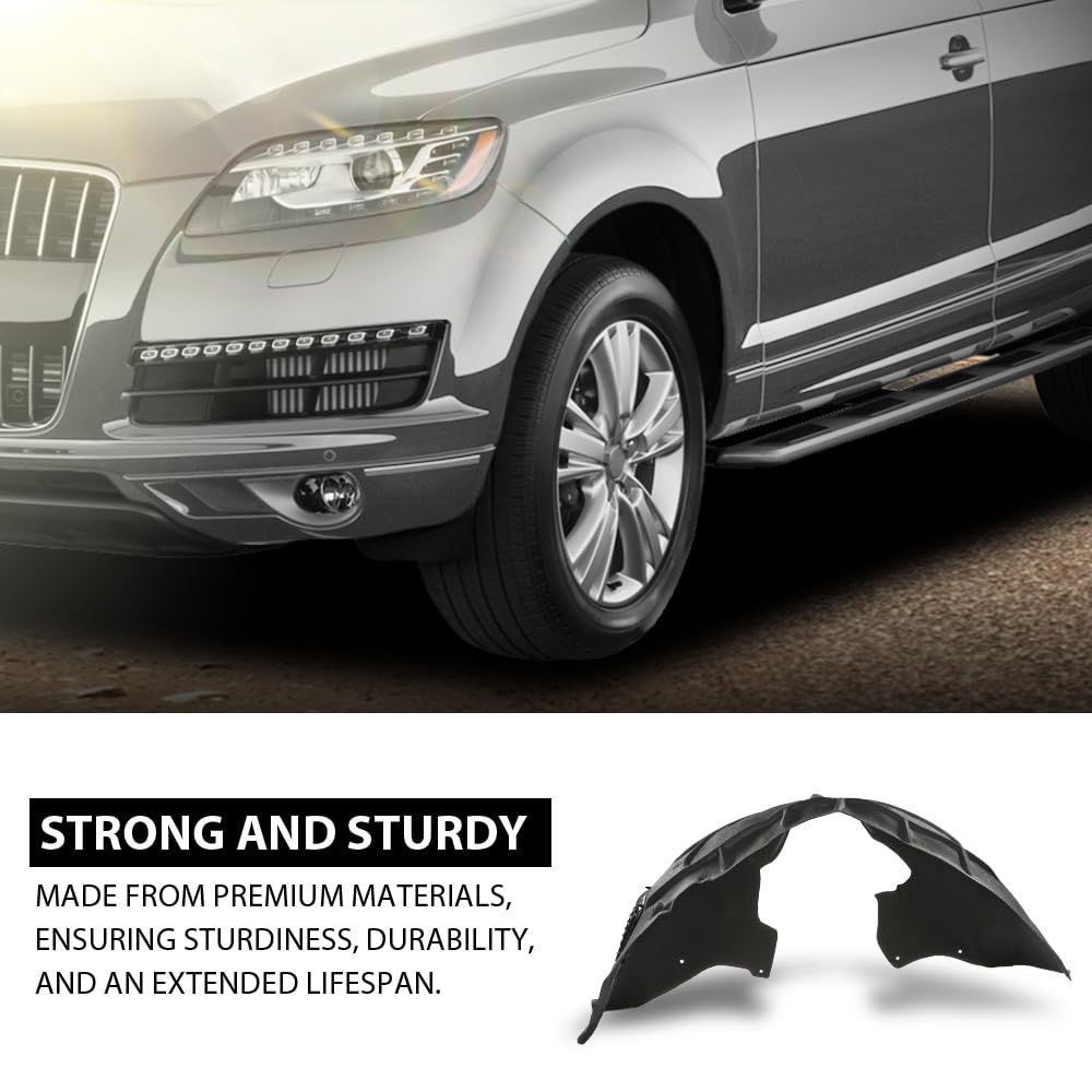 G-PLUS Front Left Fender Liner Inner, Compatible with Audi Q7 2011-2015, Driver Side, 4L0809961E