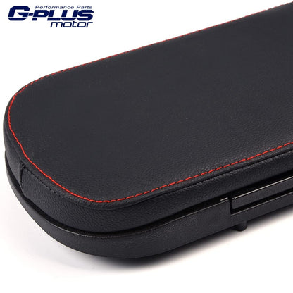 G-PLUS Open Arm Rest - Black PVC Leather w/Red Stitching Compatible with Toyota 86 /for Scion FR-S PZ435-10340-00 PZ4351034000