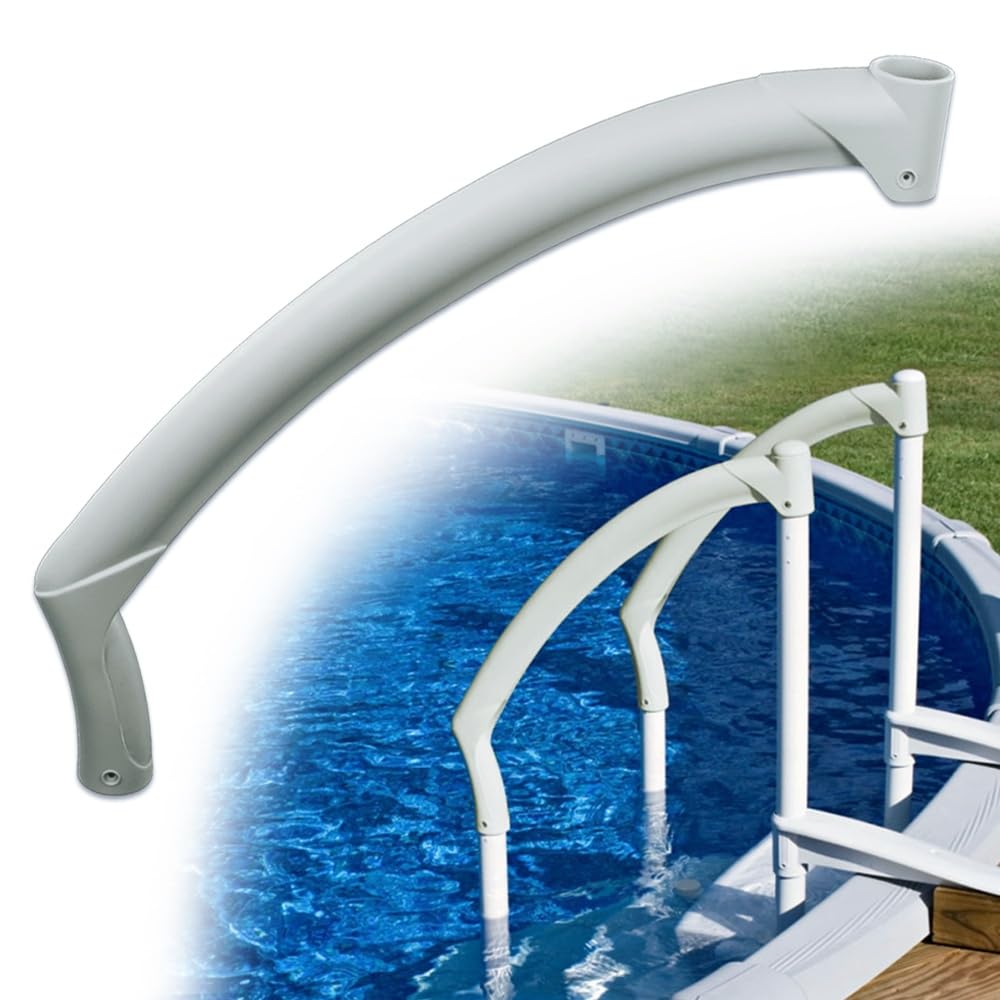 G-PLUS Pearl Handrail Compatible with Above Ground BiltMor Swimming Pool Ladder Step