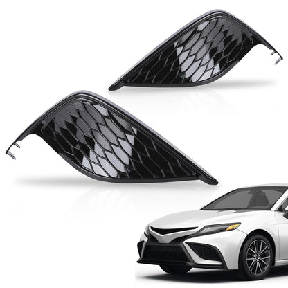 G-PLUS Front Bumper Fog Light Cover Lamp Frame 2Pcs Compatible with Toyota Camry SE XSE 2021 2022（Does NOT fit LE XLE model） 8148106240, 8148206200, TO1039243, TO1038243