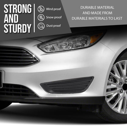 Fog Light Lamp Assembly Trim Bezel Cover Compatible with Ford Focus S/SE Models 2015 2016 2017 2018 Matte Black Front Left Driver Side FO1038150 + Right Passenger Side FO1039150