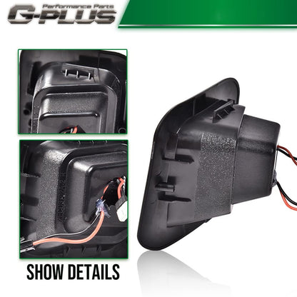 G-PLUS LED License Plate Light Compatible With 03-18 Dodge Ram 1500 2500 3500 Truck Built-in Resistor,Full Housing A Pair Replacement (Clear Lens)