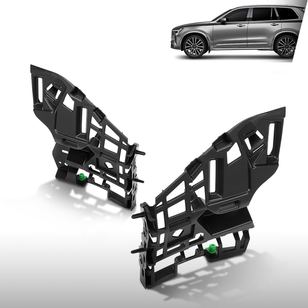 G-PLUS Bumper Bracket Driver & Passenger Side Pair Front Lower Compatible with Volvo XC90 2016-2023 31353403, 31353404 Black