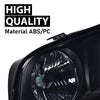 G-PLUS Headlights Assembly, Compatible with Ford Mustang 2005 2006 2007 2008 2009 Bumper Headlamps, Left & Right Smoky Lens Black Housing Amber Reflector