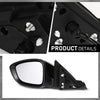 G-PLUS Power Mirror Left Driver Side Compatible with Honda Accord Sedan 2018-2022 1.5L 76258TVAA02 76251TVAA01ZJ HO1320328 Glossy Black 3-Pin Manual Folding