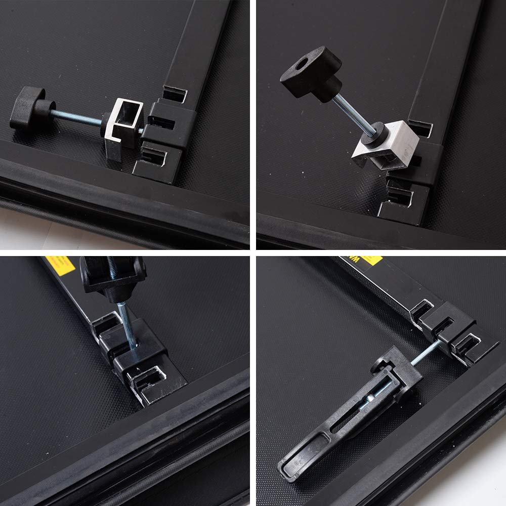 G-PLUS 6.5ft Short Bed 4 Fold Tonneau Cover Compatible with 2009 2010 2011 2012 2013 2014 Ford F150 Black