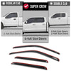 G-PLUS in-Channel Auto Vent Window Visor 4pcs Compatible with Ford F250 F350 F450 F550 Super Duty Supercrew 1999-2016, Not Fit Supercab Or Extended Cab in-Channel Rain Guards Smoke