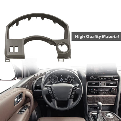 G-PLUS Dash Panel Gauge Cover Bezel Trim Gray Compatible with Nissan Titan/Armada 2004-2006 68240-7S000, 682407S000