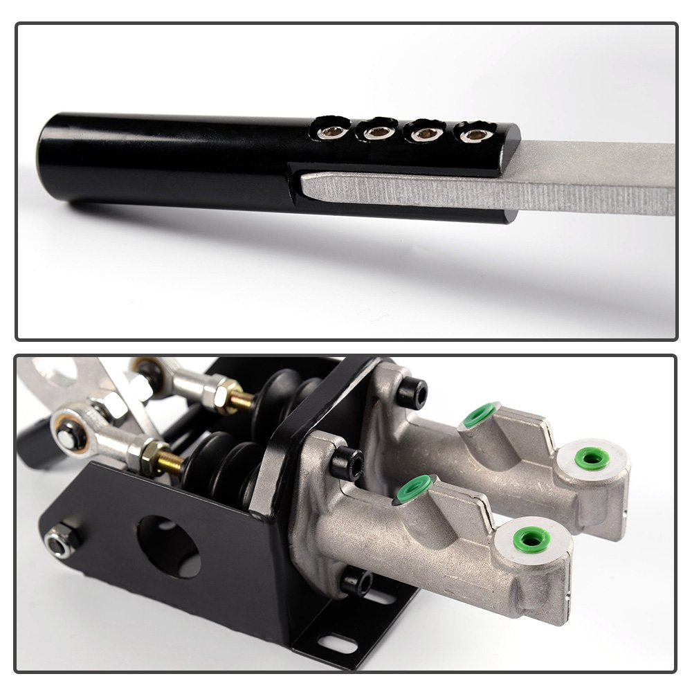 Universal Double Master Cylinder Hydraulic Drift E-Brake Racing Handbrake Black