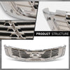 G-PLUS Front Grille W/Chrome Trim, Compatible with Kia Magentis (submodel: LX, LX Premium, SX)/ Optima (submodel: EX, LX, SX) 2009-2010, 863502G500, KI1200136