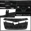 G-PLUS Front Bumper Grille w/Camera Hole Compatible with Subaru Forester 2019-2021 Gloss Black