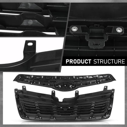 G-PLUS Front Bumper Grille w/Camera Hole Compatible with Subaru Forester 2019-2021 Gloss Black