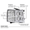 G-PLUS LED Tube Dual Projector Headlights Assembly,Fit Chevy Silverado 1500 2007-2013/Fit Silverado 2500 3500 & HD 2007-2014,Clear Lens Chrome Housing Clear Reflector,faros delanteros