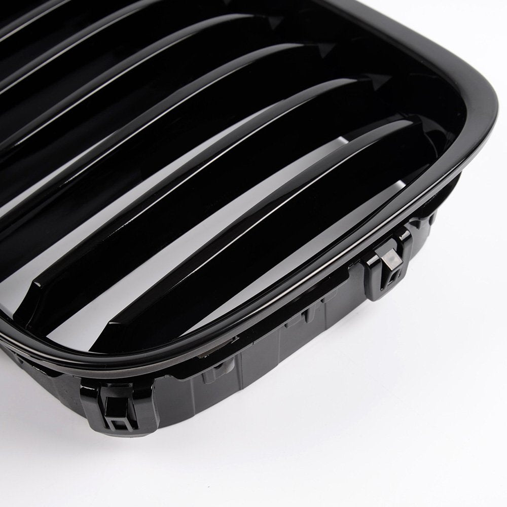 Gloss Black Front Hood Kidney Grille Grill Compatible For BMW F07 5 Series GT 535iGT 550iGT 2012+