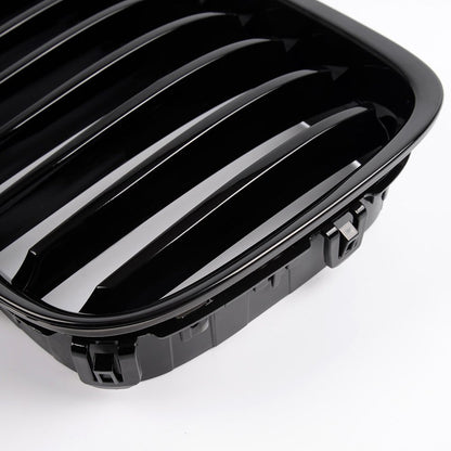 Gloss Black Front Hood Kidney Grille Grill Compatible For BMW F07 5 Series GT 535iGT 550iGT 2012+