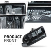 G-PLUS Headlights Corner Bumper Turn Signal w/o Bulbs Fit Chevy Blazer 1998-2005/Fit Chevy S10 Pickup 1998-2004 Smoke Lens Black Housing Clear Reflector Bumper Headlamps,faros delanteros Assembly