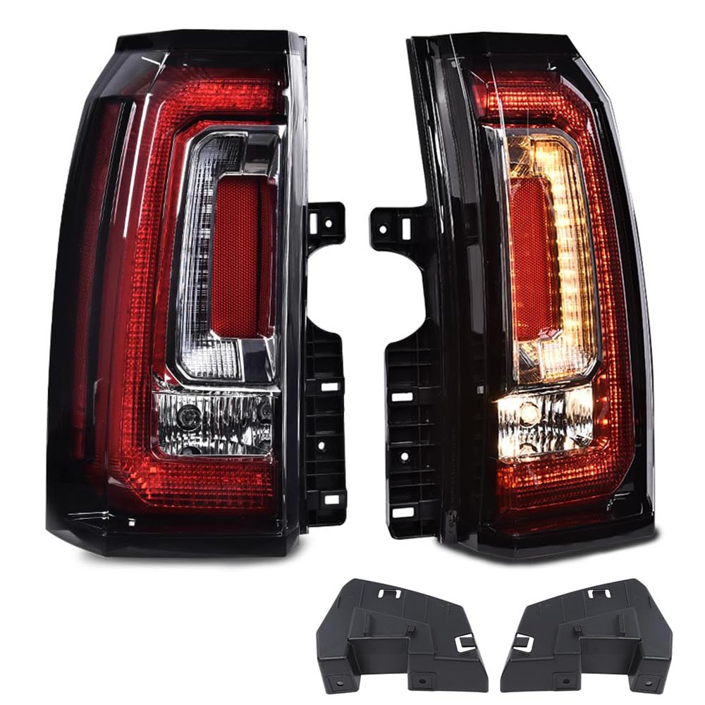 G-PLUS LED BAR Tail Lights Fit GMC Yukon/Yukon XL 2019-2020,Fit GMC Yukon/Yukon XL (Denali, SLE, SLT) 2015-2018 Driver and Passenger Taillamps Brakelights Luces Traseras,Faros TraserosAssembly