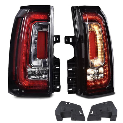 G-PLUS LED BAR Tail Lights Fit GMC Yukon/Yukon XL 2019-2020,Fit GMC Yukon/Yukon XL (Denali, SLE, SLT) 2015-2018 Driver and Passenger Taillamps Brakelights Luces Traseras,Faros TraserosAssembly