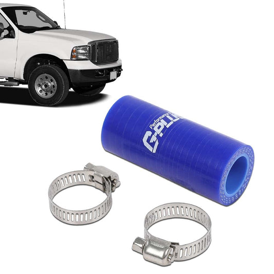 G-PLUS Silicone Radiator Coolant Hose Tube Kit Clamps Compatible With 2003-2007 Ford F250 6.0L Diesel Twin Beam,2PCS Black