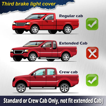 G-PLUS 3rd Brake Light Lens Cover Compatible with1994-2004 Chevy S10 /GMC Sonoma,ONLY for Standard or Crew Cab,Automotive Brake Lamp Lens Cover