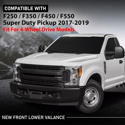 G-PLUS Front Lower Valance Compatible with Ford F250 F350 F450 F550 Super Duty Pickup 2017-2019,Fit For 4-Wheel Drive Models HC3Z17626AE