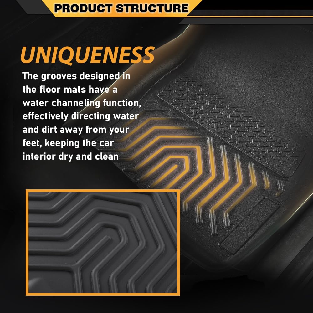 G-PLUS TPE Floor Mats Cargo Liner Compatible with Ford Escape 2013-2019/Fit Ford C-Max 2013-2018 All Weather Full Cover Protection 1st & 2nd Row