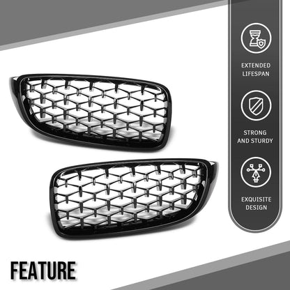G-PLUS Front Upper Grille Compatible with BMW 4 Series F32 F33 F36 F82 2014 2015 2016 2017 2018 Glossy Black