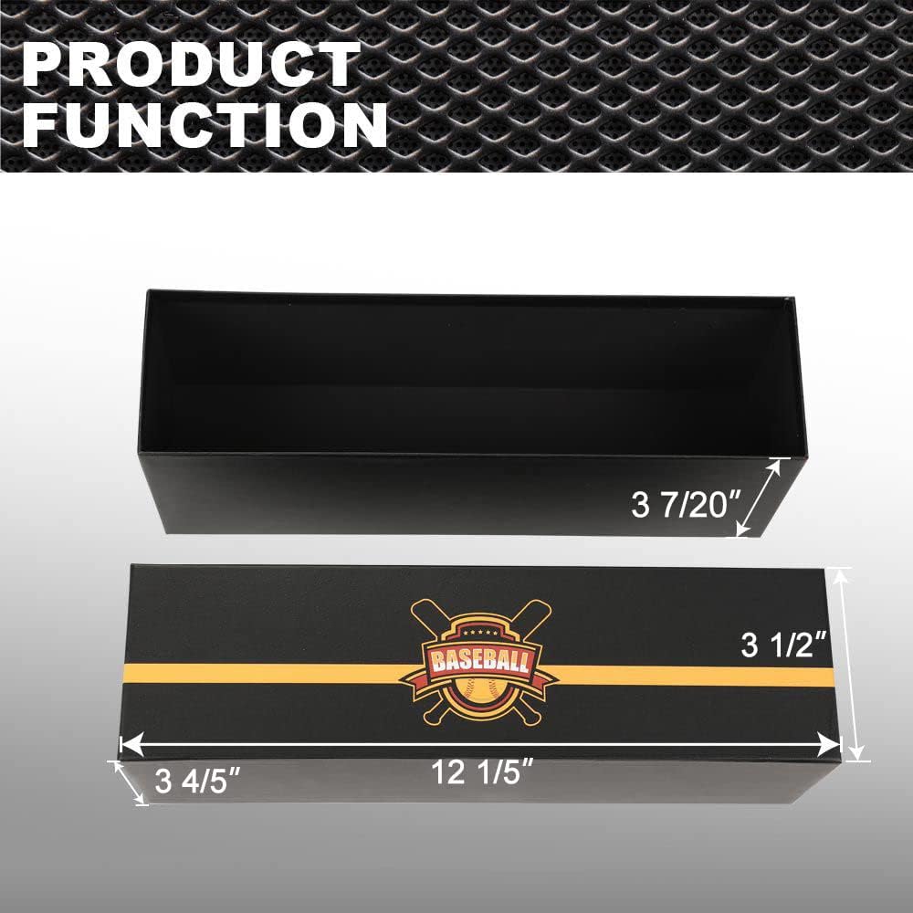 G-PLUS Graded Cards Holder Container Graded Card Storage Box Holds 50-55 Black Graded Card Box Graded Sports Card Storage Box