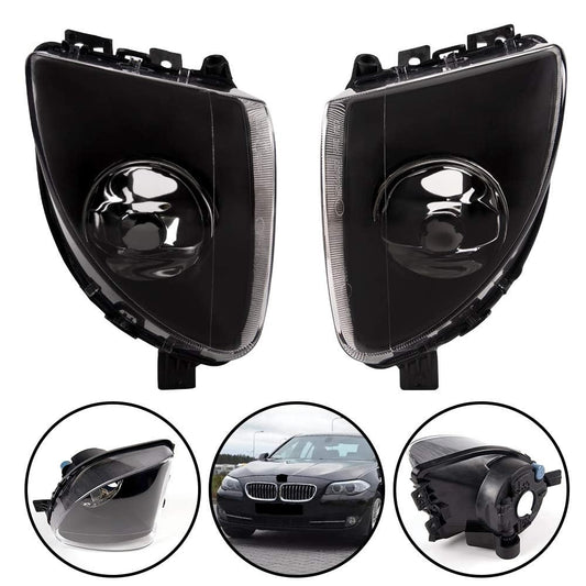 G-PLUS Fog Lights Front Bumper Fog Lamp Compatible With 2011-2013 BMW 5-Series 528i 530i 535i F10 F11 F18 (Light Bulbs Not Included)