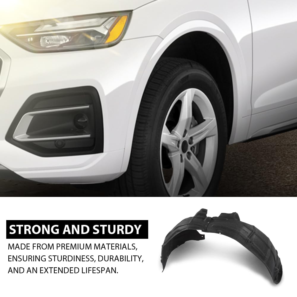 G-PLUS Front Left Fender Liner Inner, Compatible with Audi Q5 2018-2023/ Q5 Sportback 2021-2022, Fit Audi SQ5/ SQ5 Sportback 2021-2022, Driver Side, AU1248144, 80A821171E