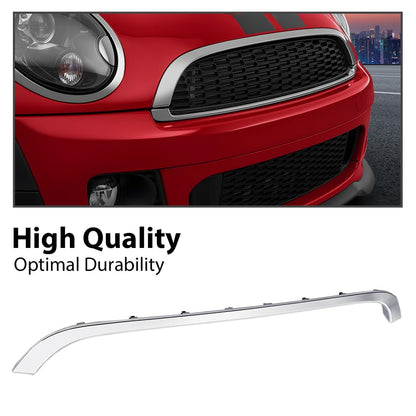 G-PLUS Chrome Grille Hood Molding Trim Compatible with Mini Cooper R55 R56 R58 R59 2007-2015 (Not Fit 07-10 R55 R56 R58 R59 Base&Clubman Model) Front Grill Hood Trim Moulding 51132751040 MC1235100