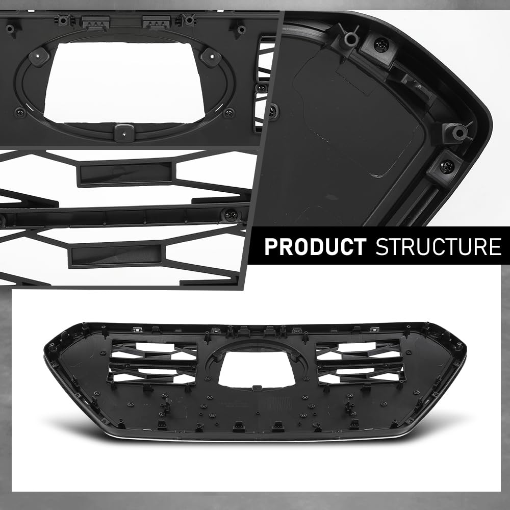G-PLUS Front Bumper Grille Grill, Compatible with Ioniq 2020-2022 W/o Adaptive Cruise, 86350G2500, 86350 G2500
