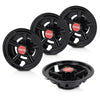 G-PLUS Golf Cart Wheel Covers Hub Caps 8" Black Compatible with EZGO, Club Car & Yamaha