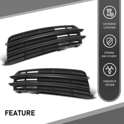 G-PLUS Pair Front Lower Bumper Fog Light Covers, Compatible with Audi A7 2011-2014, LH Driver & RH Passenger Side 2PCS, 4G8807681, 4G8807682