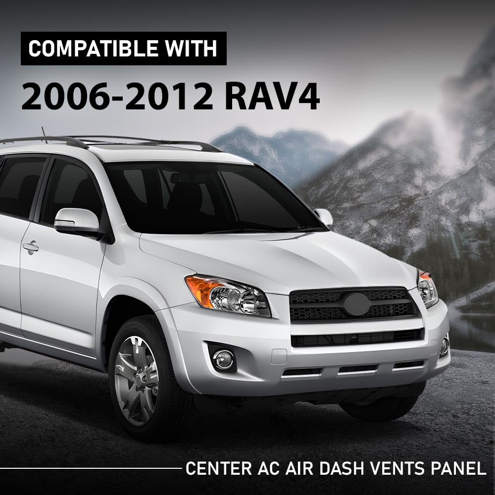 G-PLUS Center AC Air Dash Vents Panel Compatible with Toyota Rav4 2006-2012 55663-42020