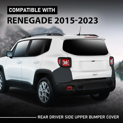 G-PLUS Rear Upper Bumper Cover Left Driver Side, Compatible with Jeep Renegade 2015-2023 6SC04TZZAA, 5VW88TZZAA